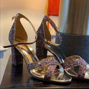 Madden Girl Brinn Rainbow Glitter Heels